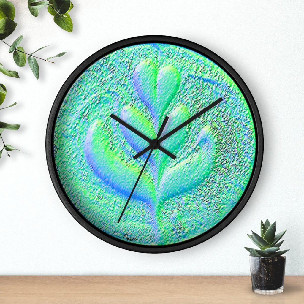 Green Tulip Wall Clock